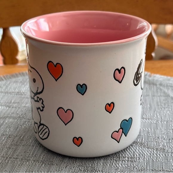 Peanuts Snoopy Colorful Hearts & Flower Ceramic Mug NEW! - Picture 3 of 4